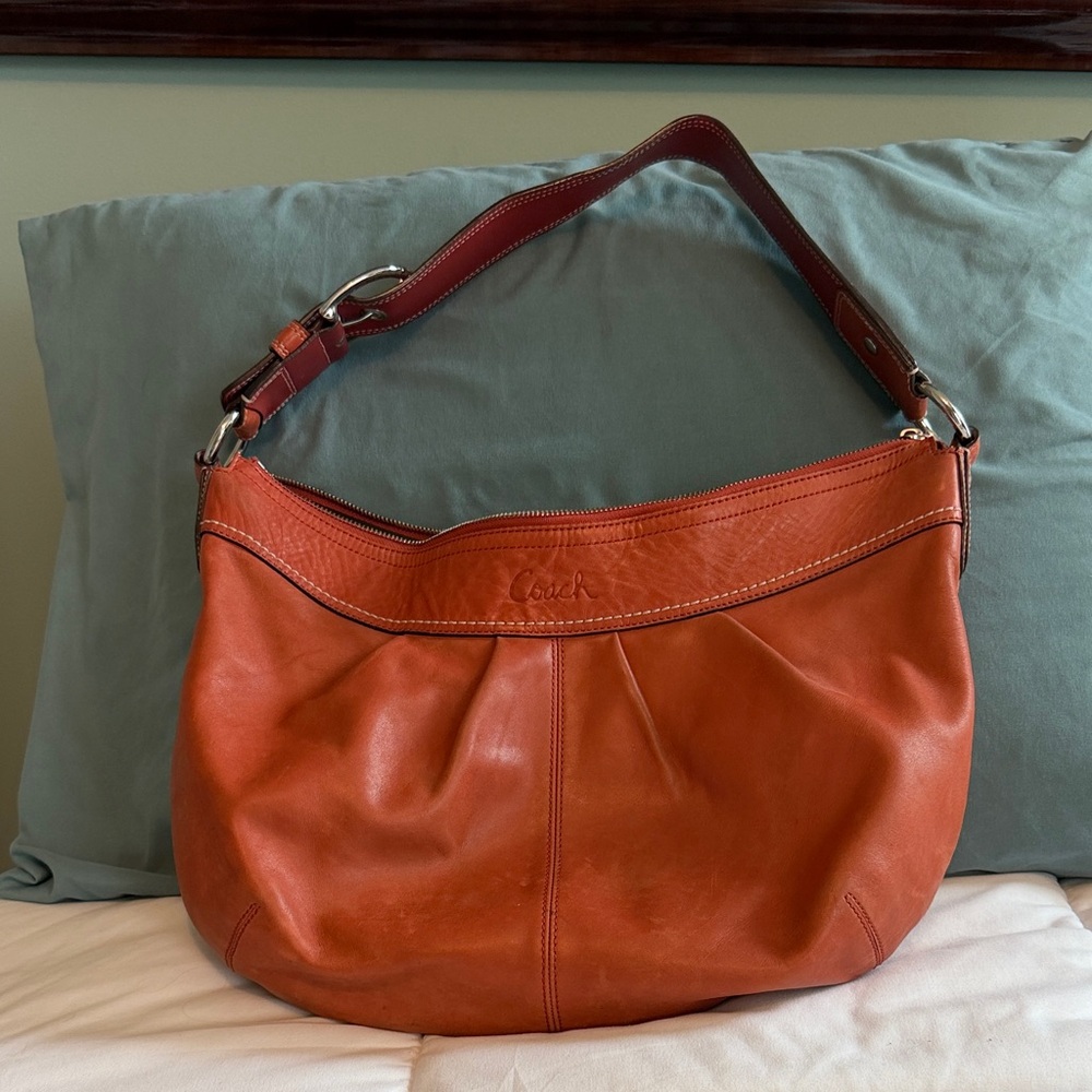 Coach Burnt Orange Leather SoHo Hobo Bag
